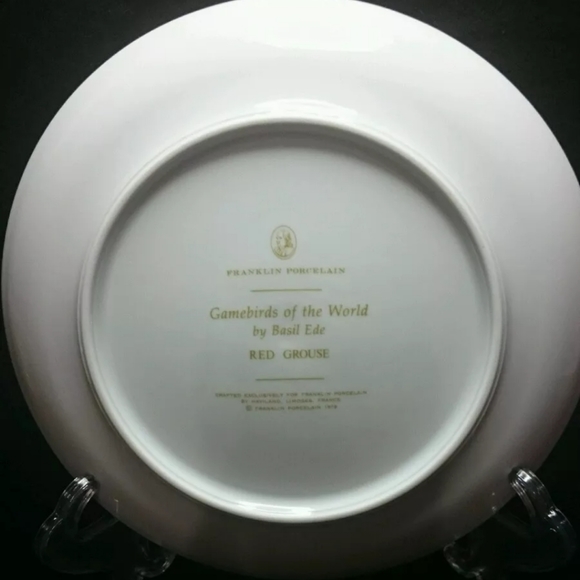 Red Grouse By Franklin Porcelain Collectable Plate - Picture 3 of 5